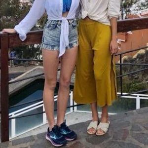 Zara Mustard Cropped Culottes